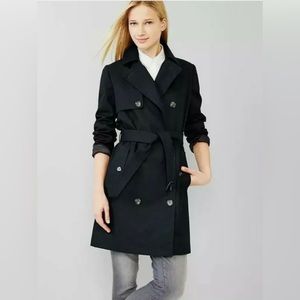 GAP SUPER DEEP NAVY BLUE 100% COTTON CLASSIC TRENCH COAT JACKET XXL 2XL